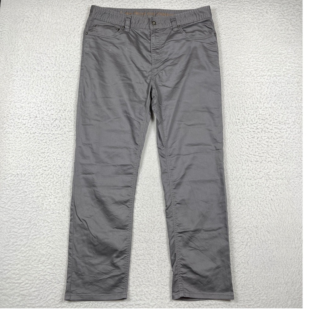 Prana Jeans Mens 35x30 Grey Bridger Slim Straight Stretch Gorpcore Outdoor